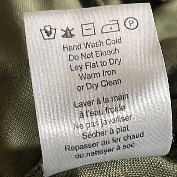 HeartLoom jumpsuit  Womens size Medium Rivky surplice Olive Green V Neck - Picture 11 of 11